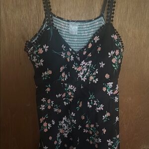 Floral Black dress